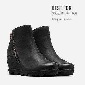 Sorel Black Wedge Ankle Booties
